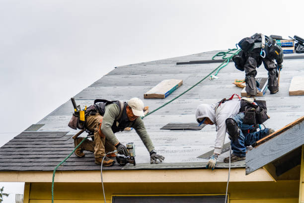 Professional Gutter Installation technician working in Williamsburg, PA